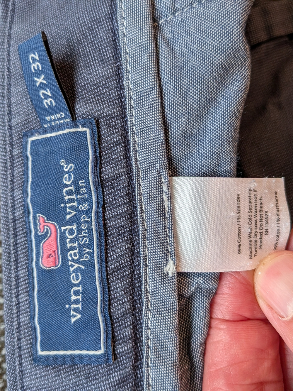 Vineyard Vines Men’s 32x29 Slim Fit Breakers Pant In Blue Grey - Picture 1 of 5